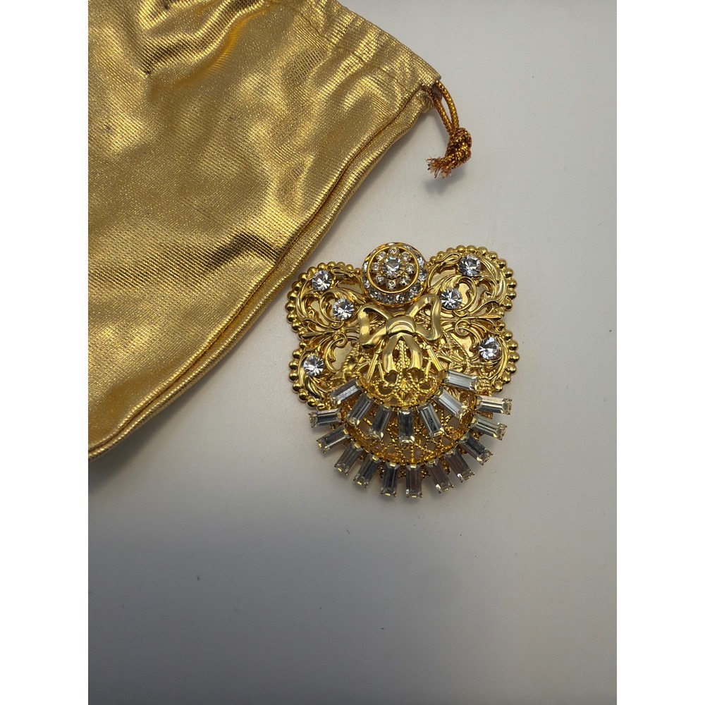 Jane Seymour Splendor Angel Pin Brooch Gold Tone Crystal Ltd Ed 495/2000